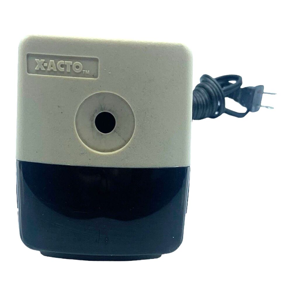 Vintage X-Acto Electric Pencil Sharpener Elmers Model 17XXX, 19XXX Beige-Brown - Picture 1 of 7